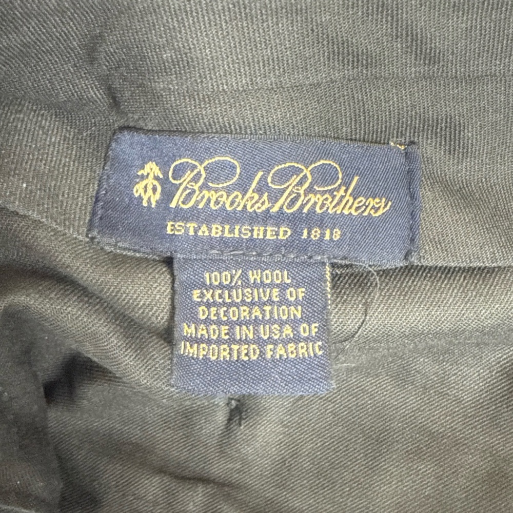 Brooks Brothers Vintage Men's Charcoal Dress Pants Pleated Cuffed Size 32 - Picture 3 of 9
